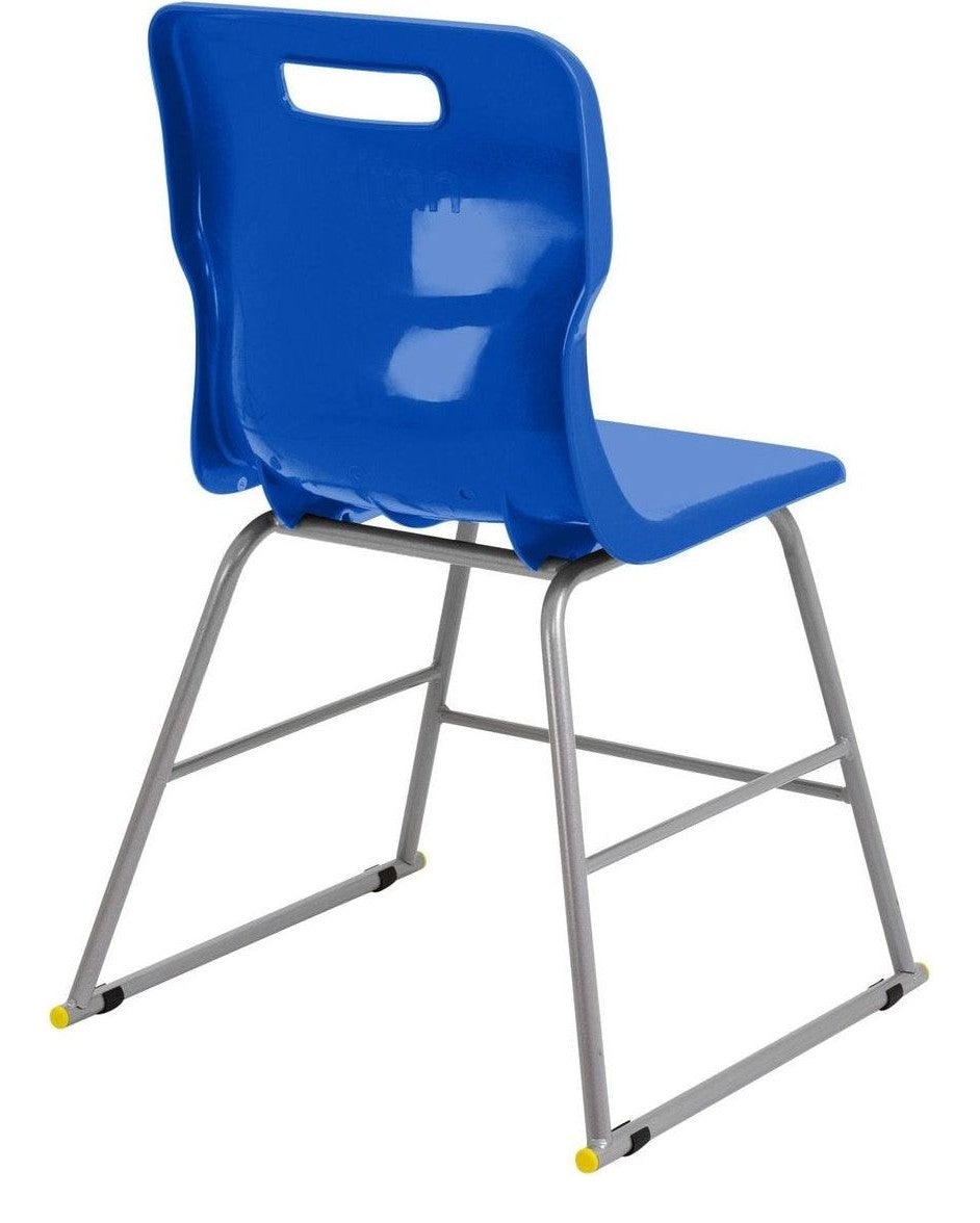 Titan High Chair in black from the back at an angle