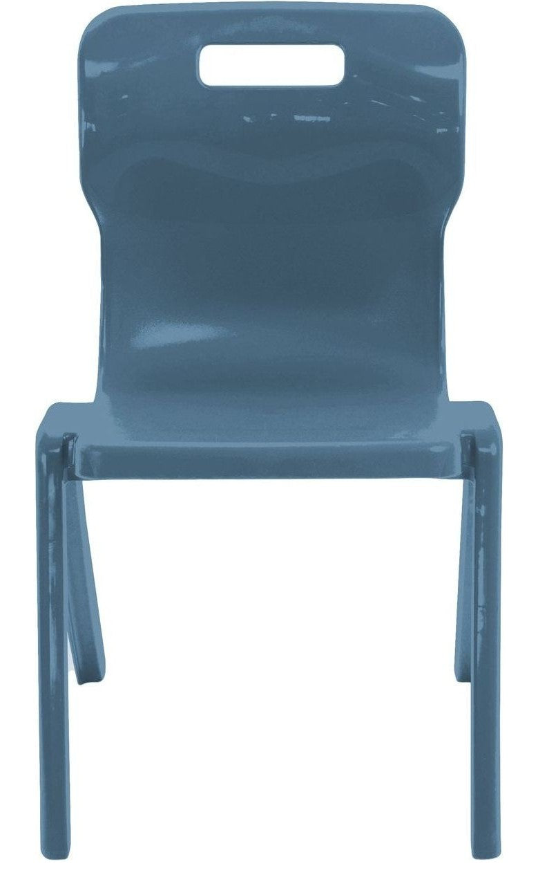 Titan One Piece Retold Chair in steel blue another view