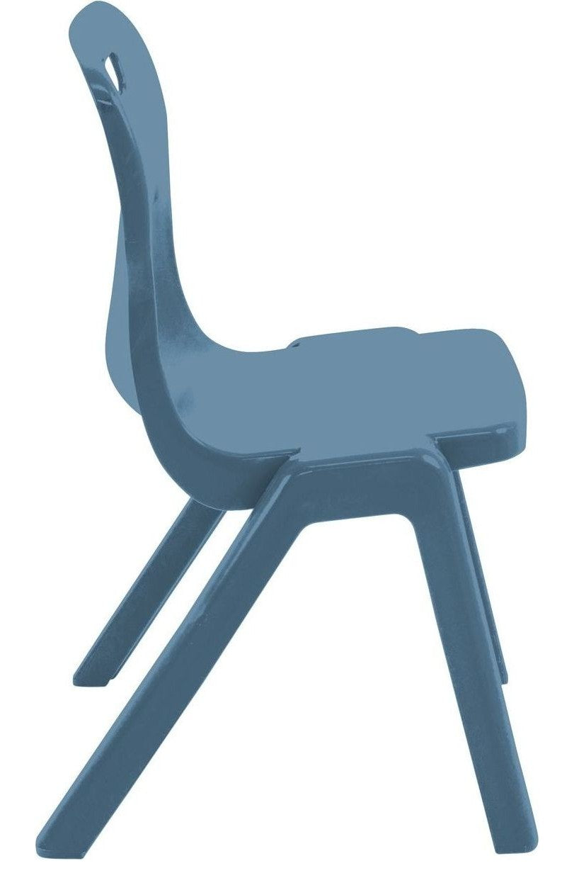 Titan One Piece Retold Chair in steel blue another view