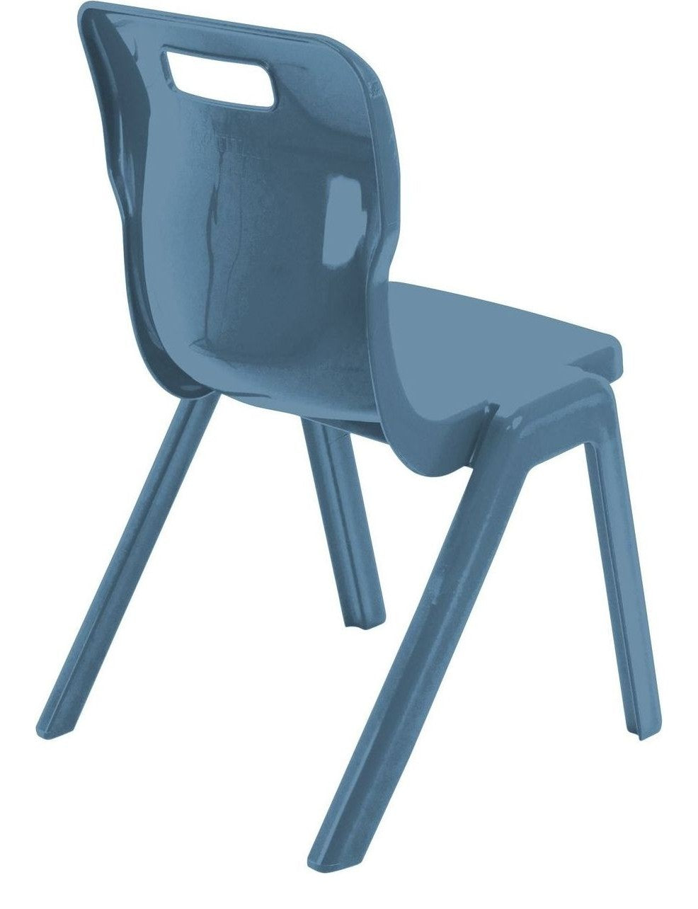 Titan One Piece Retold Chair in steel blue another view