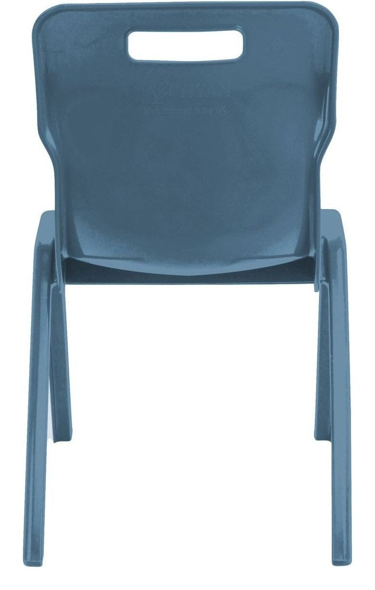Titan One Piece Retold Chair in steel blue another view