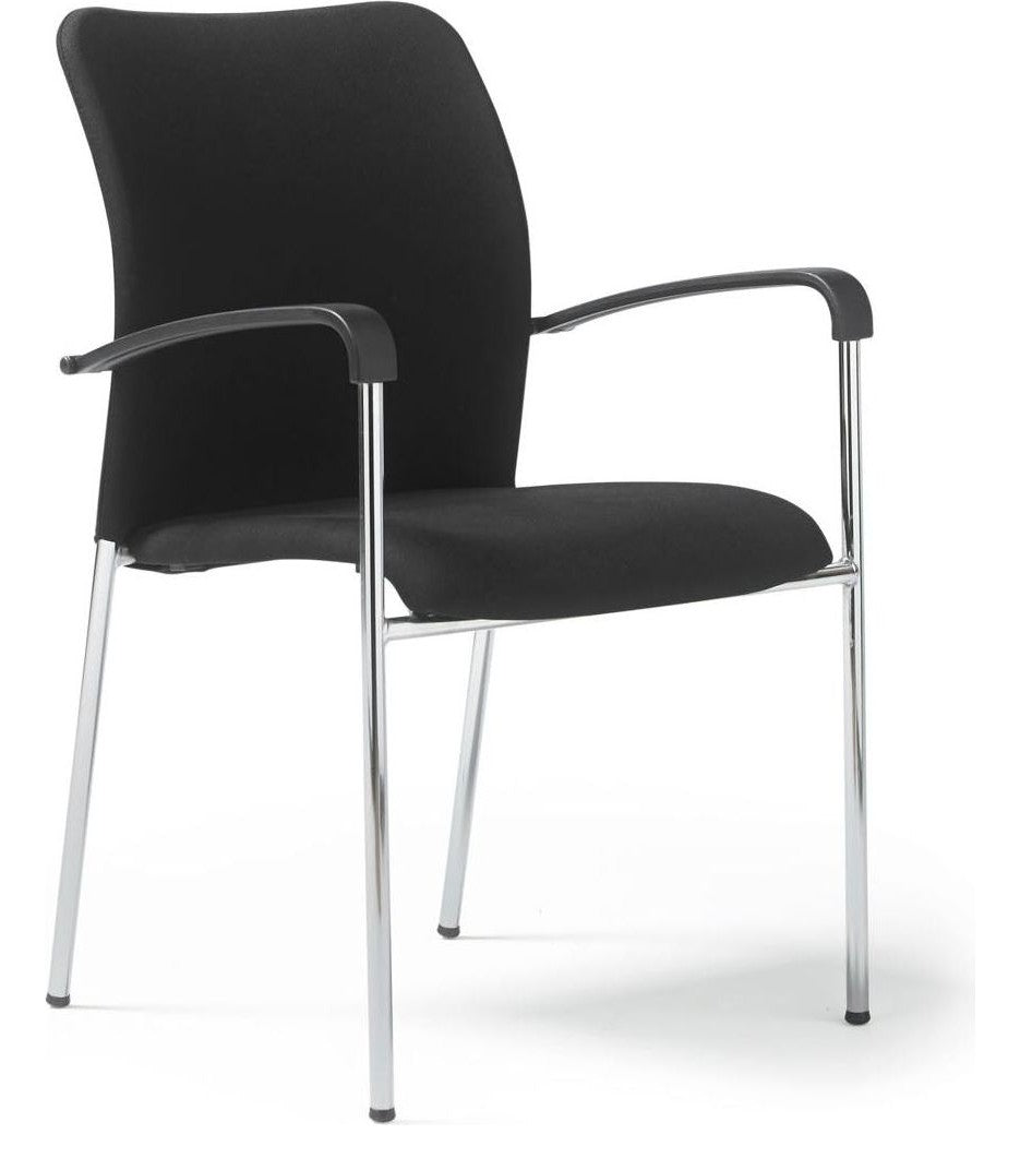 Tori Fabric Stacking Chair in black