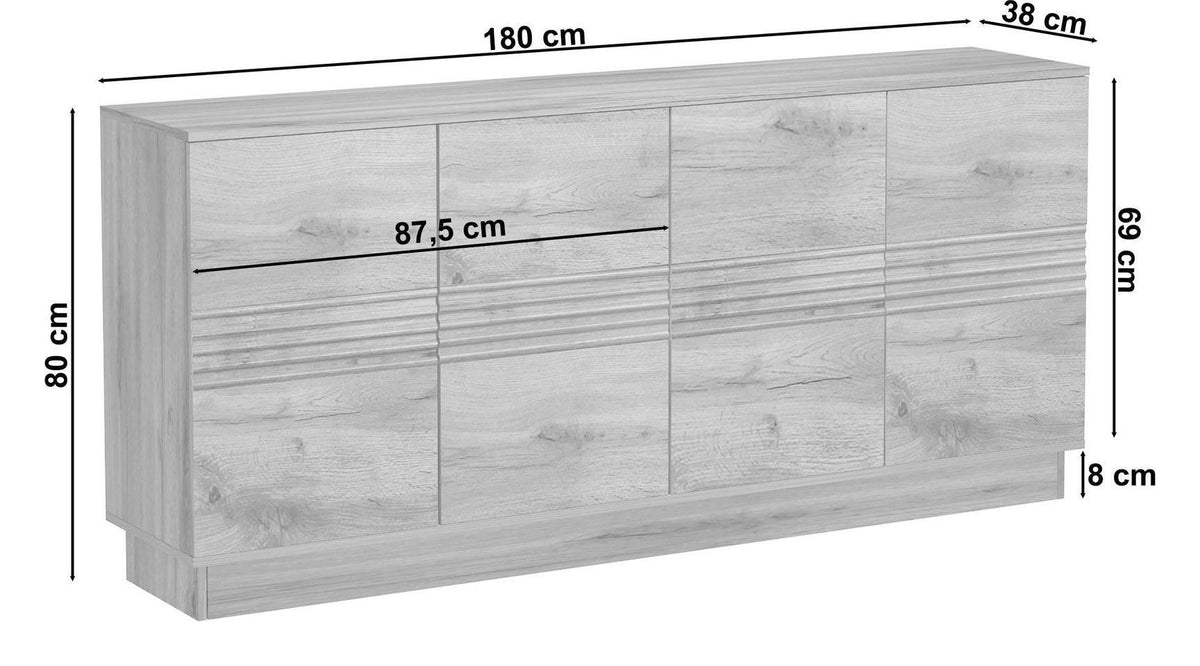 Toro Sideboard 4 Door, view 9