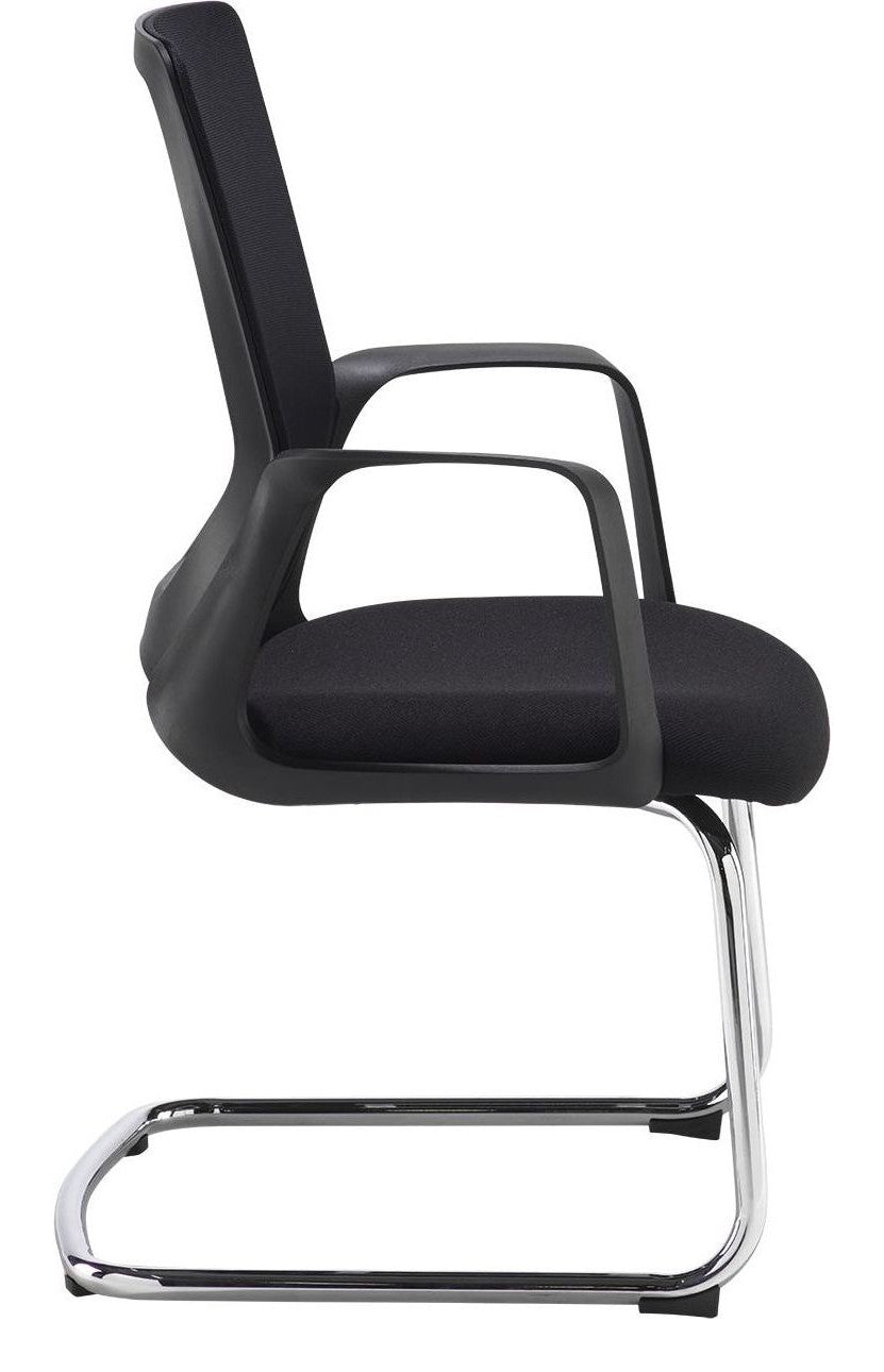 Toto Mesh Visitor Chair in black from the side