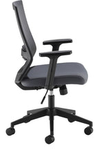 Travis Mesh Operator Chair in grey from the side