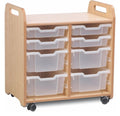 Tray Storage Unit (2 column), 4 Shallow and 4 Deep Trays