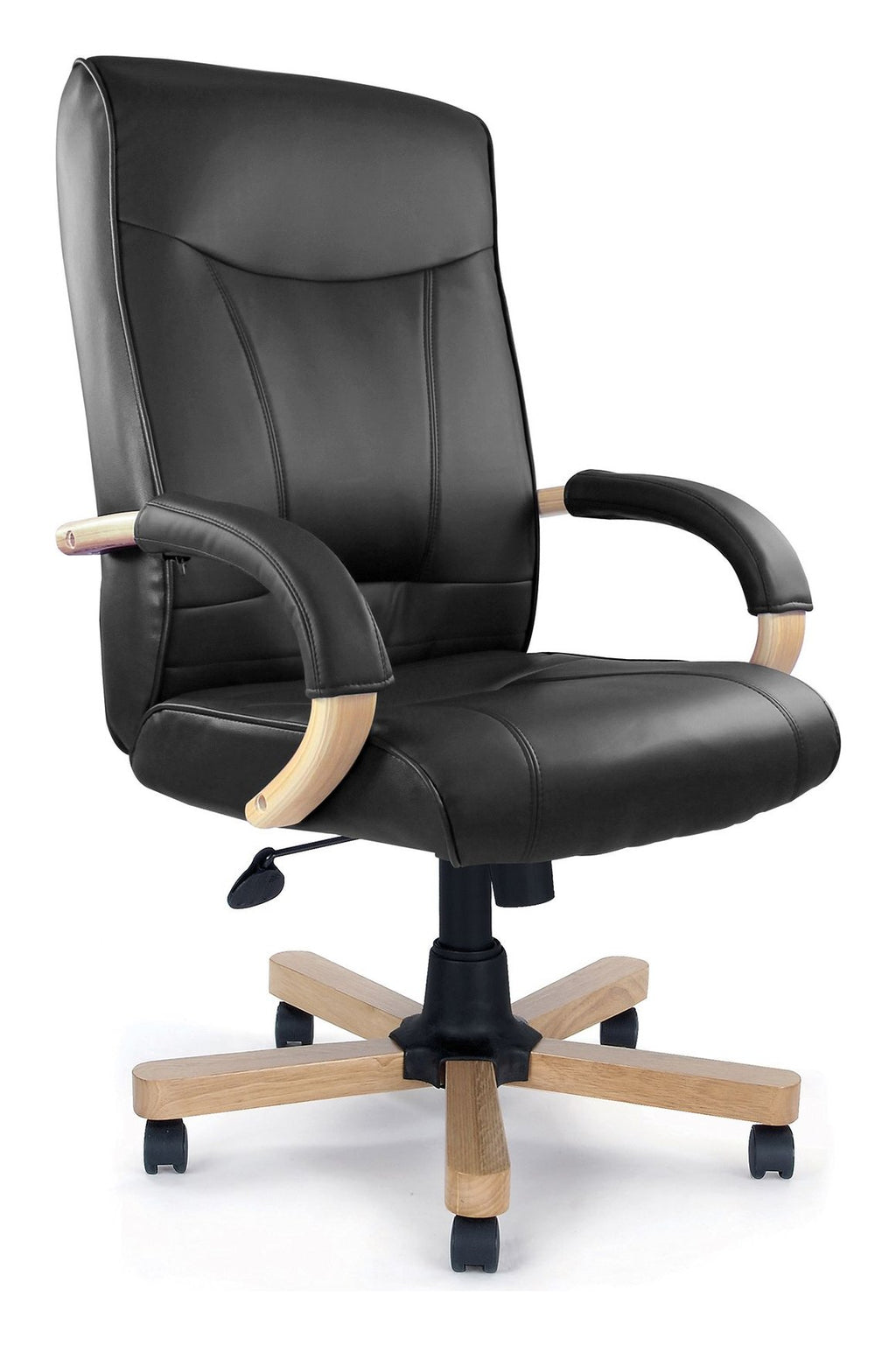 Troon High Back Leather Executive Chair in black, view 2