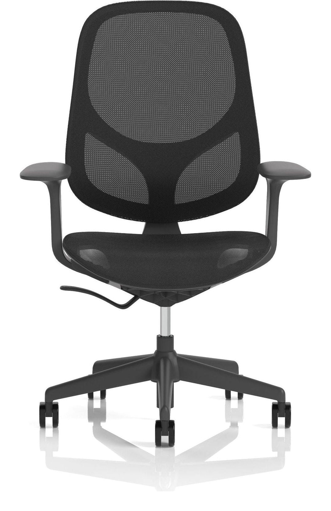Tutti Mesh Medium Back Task Operator Chair, black, another view 1