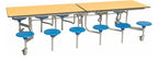 Twelve Seat Rectangular Mobile Folding Table in Maple