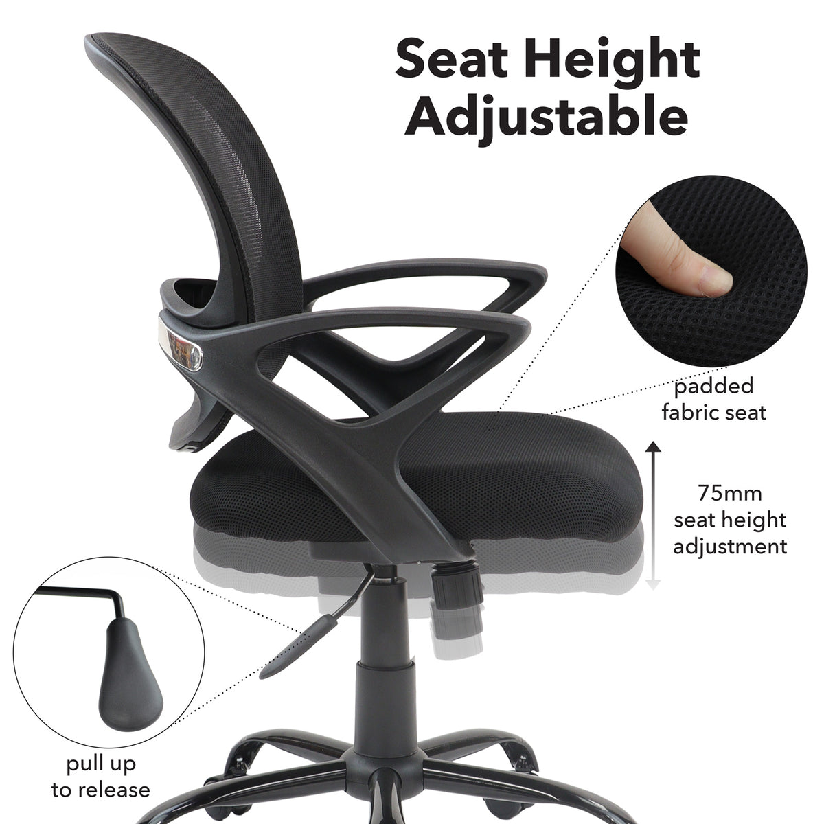 Tyler Mesh Task Chair detail
