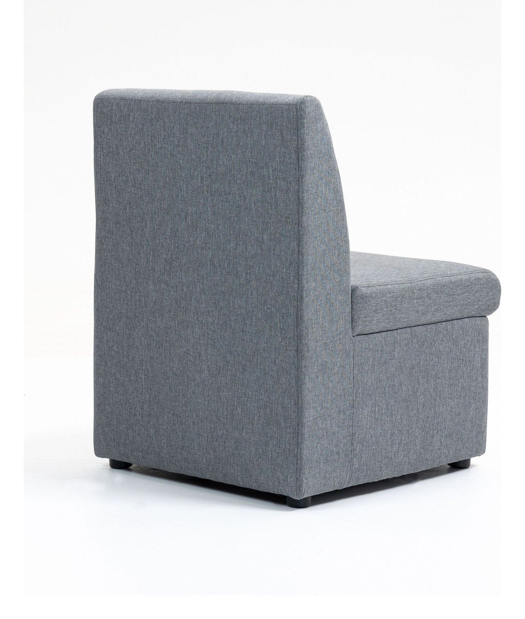 Una Modular Reception Seating, smoke grey