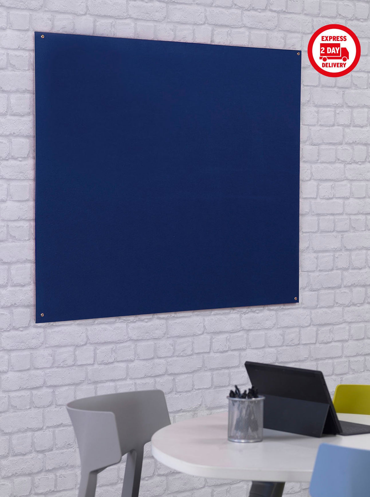 Unframed Noticeboard in Blue