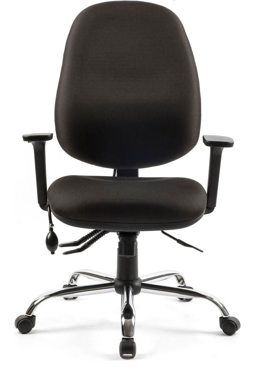 Vantage Ergo 24 Hour Task Chair in black from the front