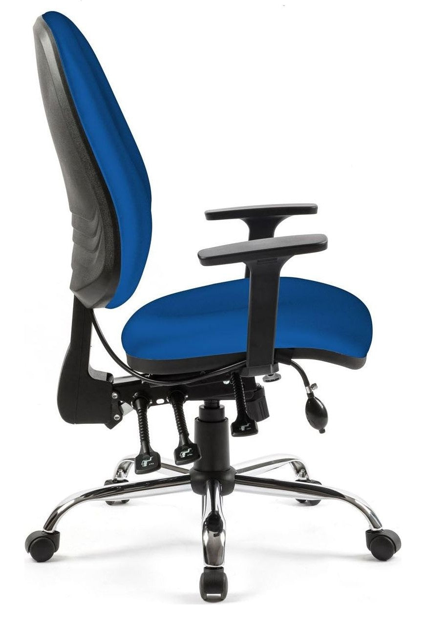 Vantage Ergo 24 Hour Task Chair in black from the side