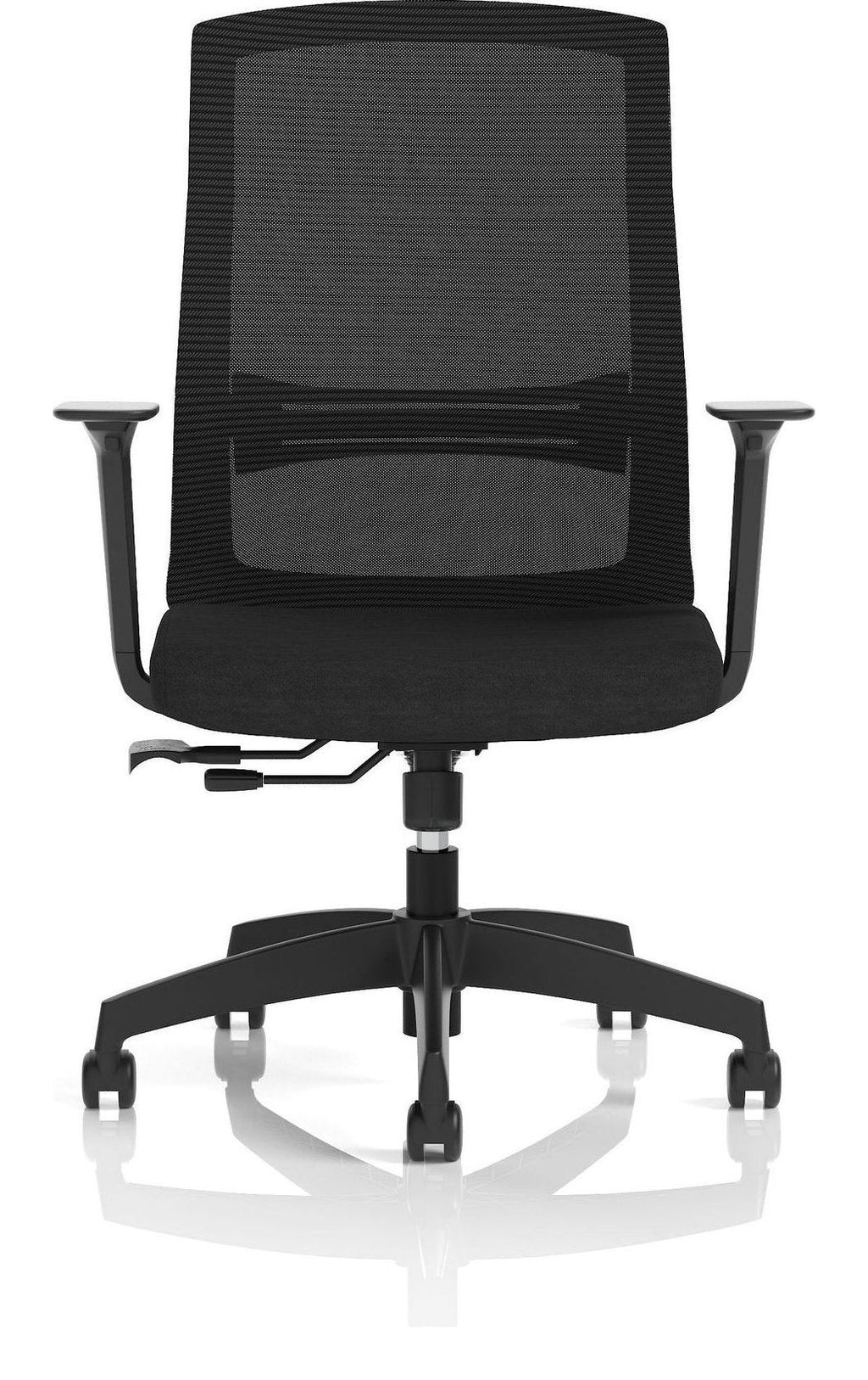Ventra Mesh Back Task Operator Chair Height Adjustable Arms, no headrest, another view 1