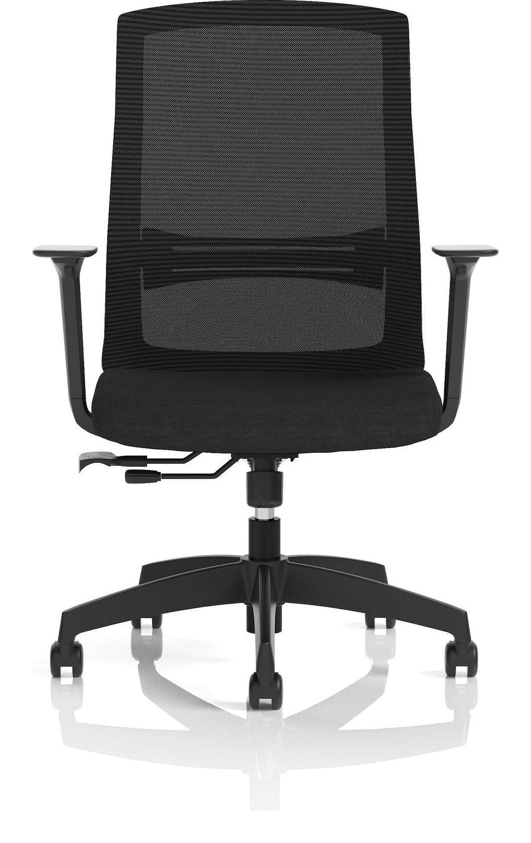 Ventra Mesh Back Task Operator Chair Height Adjustable Arms, no headrest, another view 1