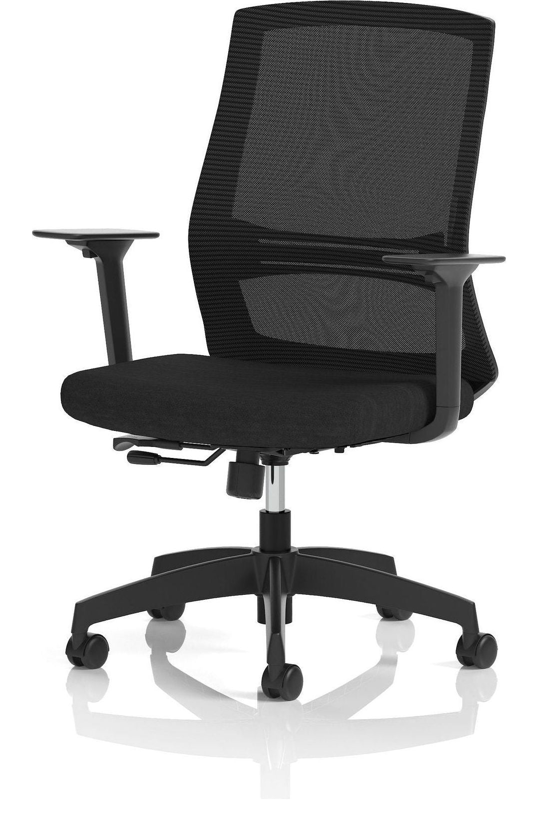 Ventra Mesh Back Task Operator Chair Height Adjustable Arms, no headrest, another view 2