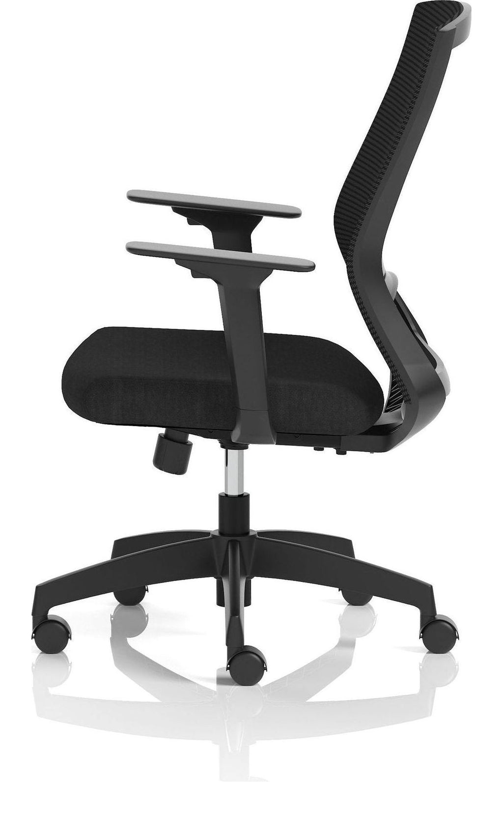 Ventra Mesh Back Task Operator Chair Height Adjustable Arms, no headrest, another view 3