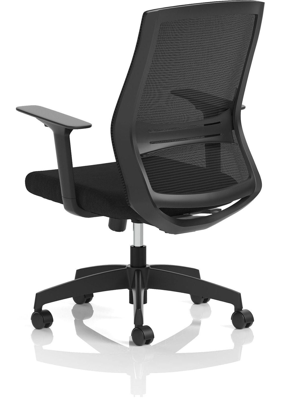 Ventra Mesh Back Task Operator Chair Height Adjustable Arms, no headrest, another view 4