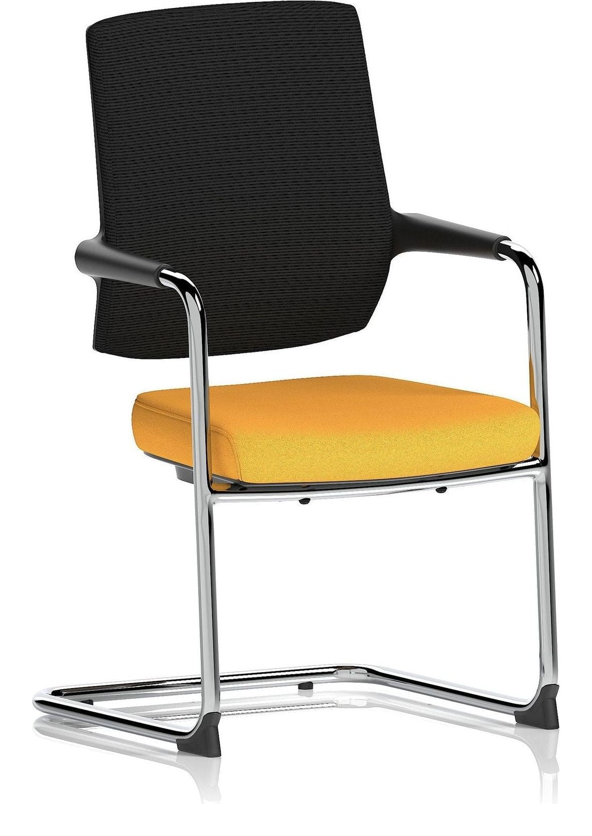 Vero Bespoke Airmesh Back Cantilever Chair, yellow
