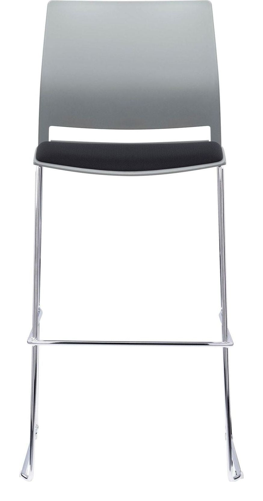 Verse Stacking Stool with Seat Pad in grey, black