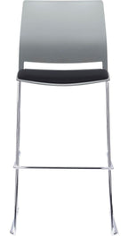 Verse Stacking Stool with Seat Pad in grey, black