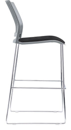 Verse Stacking Stool with Seat Pad in grey, black