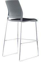 Verse Stacking Stool with Seat Pad in grey, black