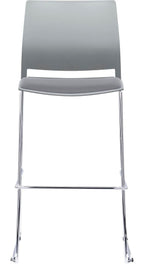 Verse Stacking Stool with Seat Pad in grey, grey