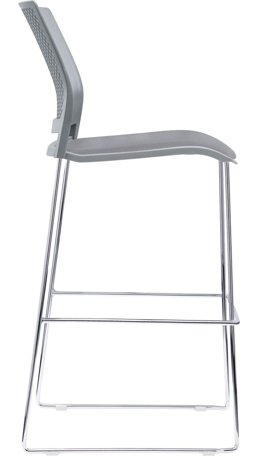 Verse Stacking Stool with Seat Pad in grey, grey