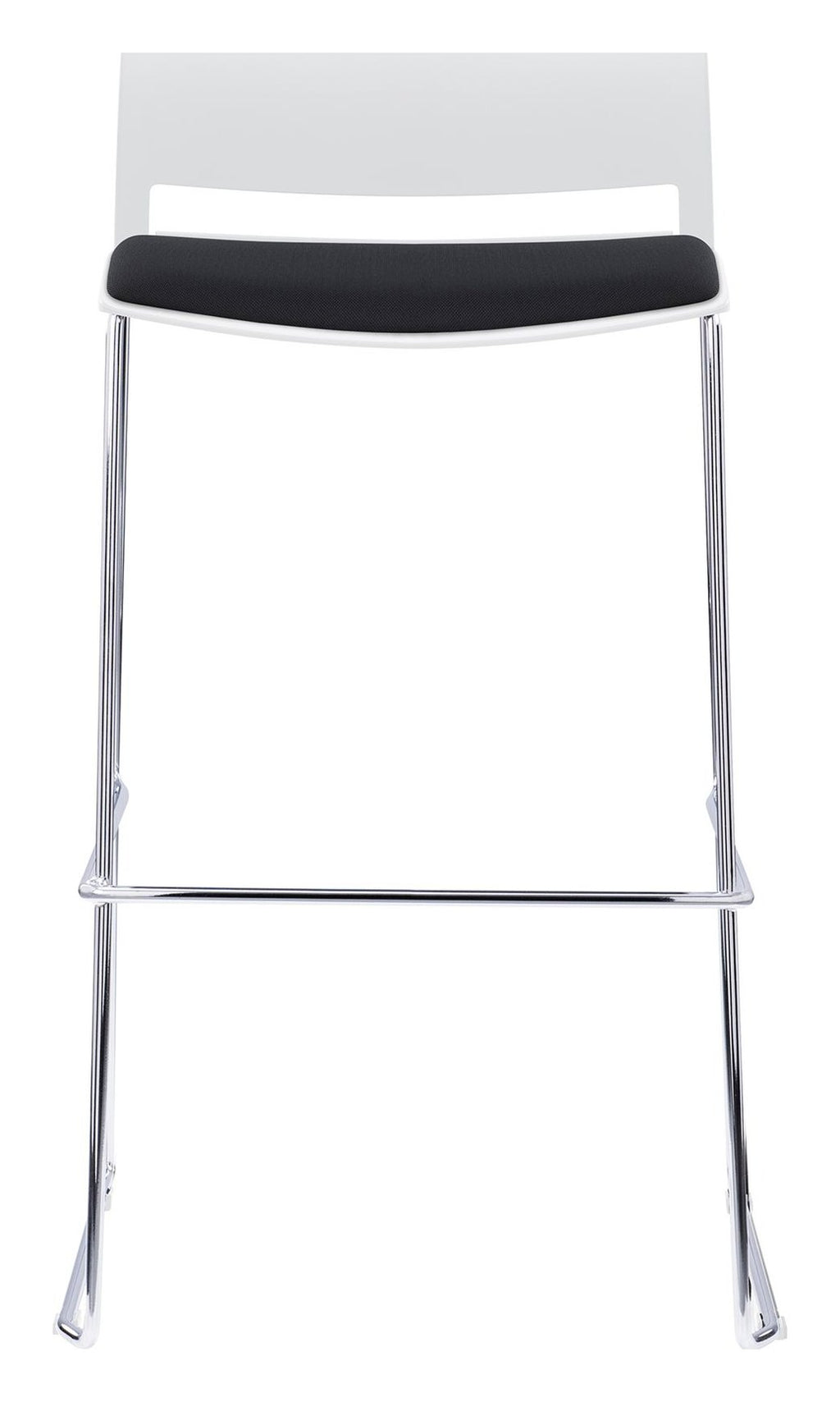 Verse Stacking Stool with Seat Pad in white, black