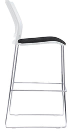 Verse Stacking Stool with Seat Pad in white, black