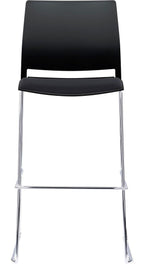 Verse Stacking Stool with Seat Pad in black, black