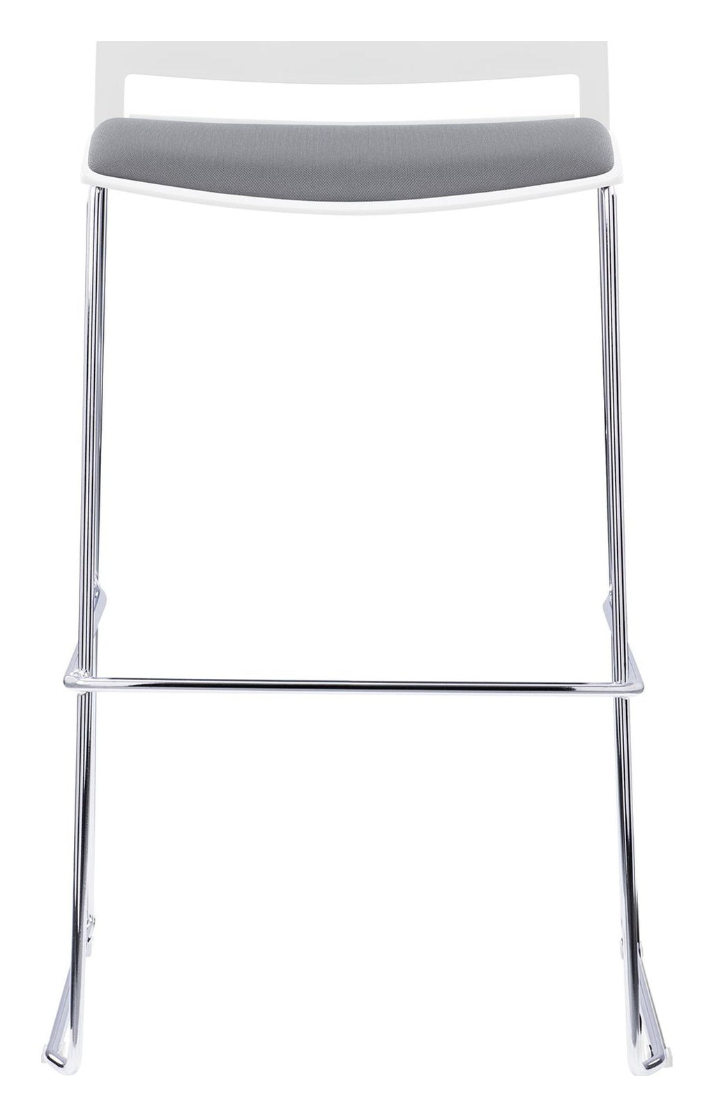 Verse Stacking Stool with Seat Pad in white, grey