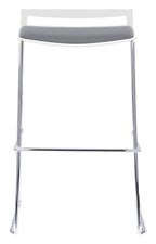 Verse Stacking Stool with Seat Pad in white, grey