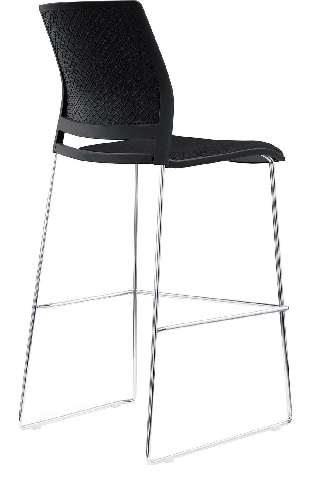 Verse Stacking Stool with Seat Pad in black, black