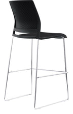 Verse Stacking Stool with Seat Pad in black, black