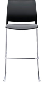Verse Stacking Stool with Seat Pad in black, grey