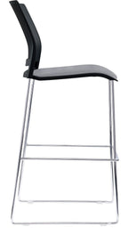 Verse Stacking Stool with Seat Pad in black, grey