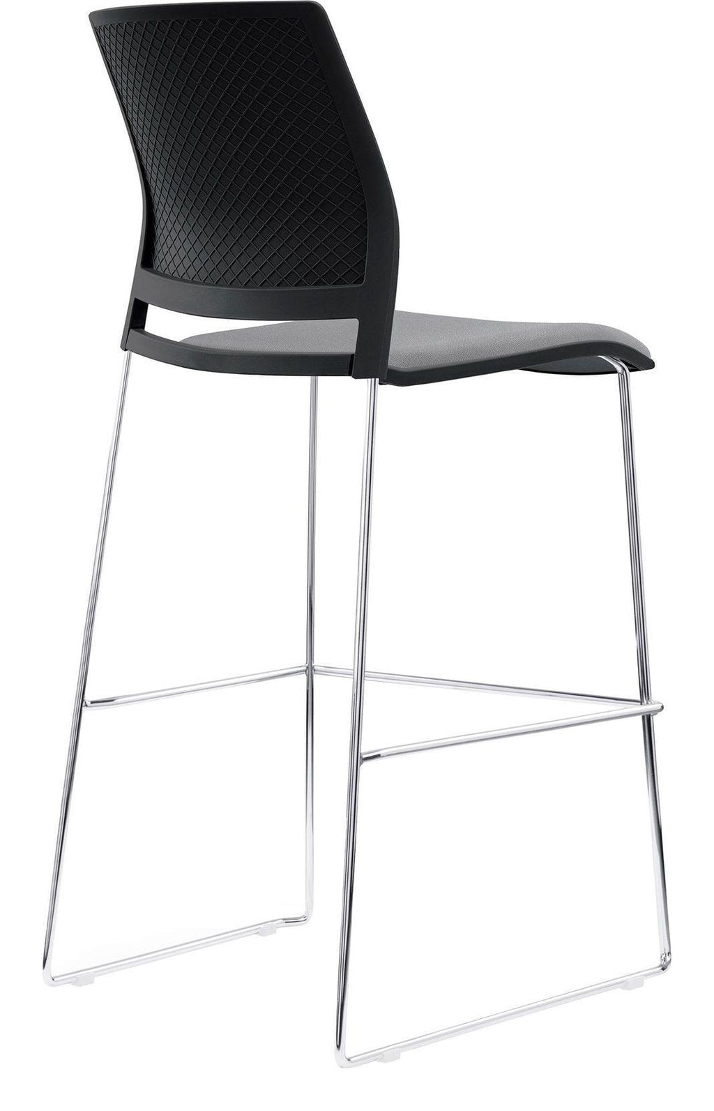 Verse Stacking Stool with Seat Pad in black, grey