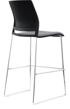 Verse Stacking Stool with Seat Pad in black, grey