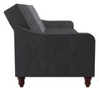 Vintage Tufted Futon Velvet, view 10
