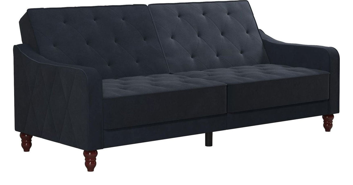 Vintage Tufted Futon Velvet, view 3