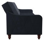 Vintage Tufted Futon Velvet, view 5