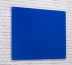 Wall Mounted Magnetic Glass Writing Board in Blue