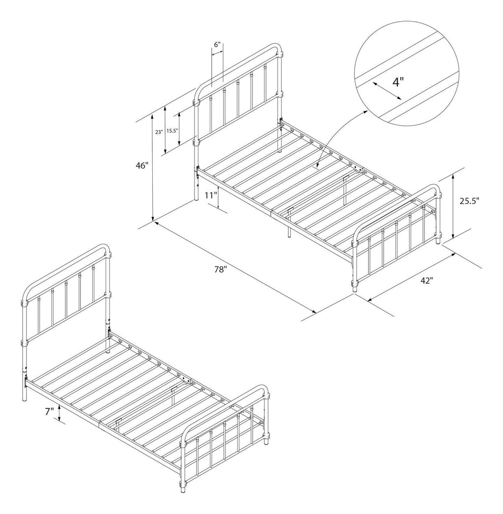 Wallace Metal Bed, view 13