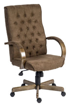 Warwick Executive Chair in brown suede effect