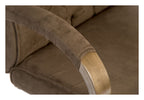 Warwick Executive Chair in brown suede effect, view 4