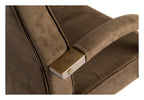 Warwick Executive Chair in brown suede effect, view 5