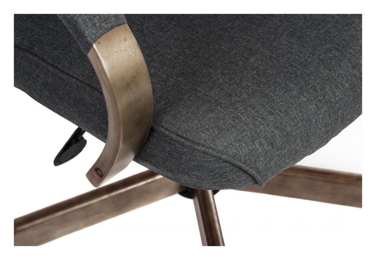 Warwick Executive Chair in grey fabric, view 3